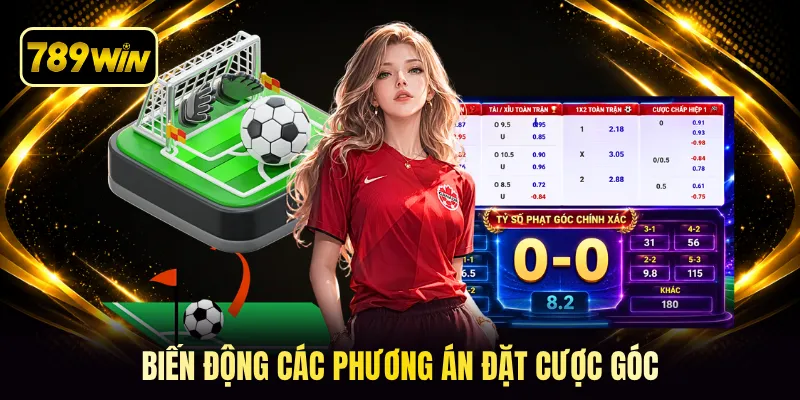 Biến động các phương án đặt cược góc