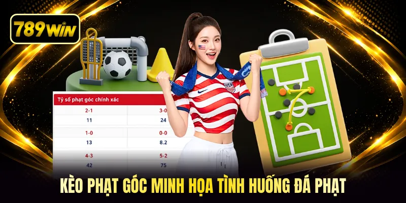 Kèo phạt góc minh họa tình huống đá phạt